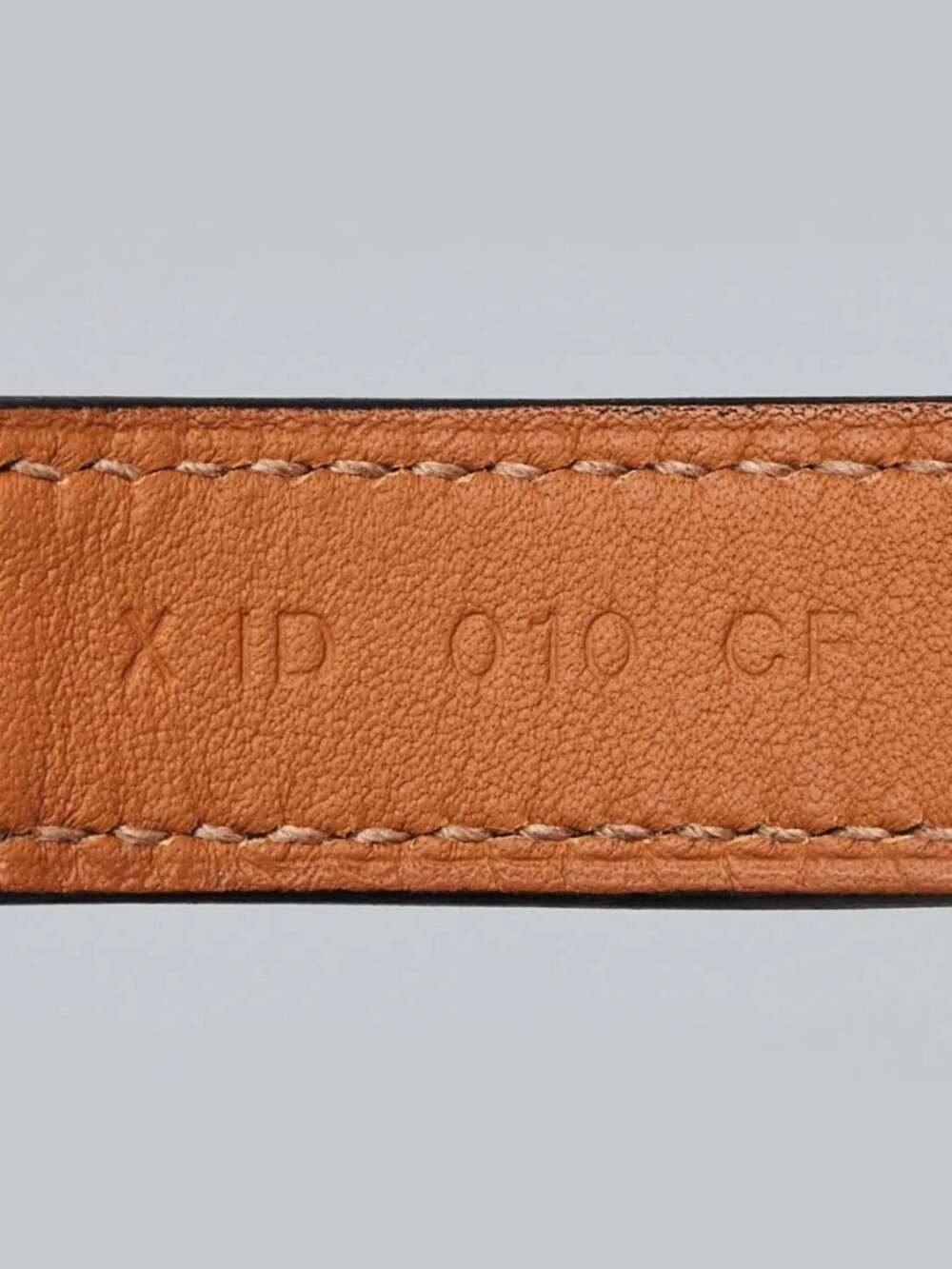 Hermes Black Box Leather Gold Plated Drag Double Tour Bracelet Size T2 - Picture 5 of 8
